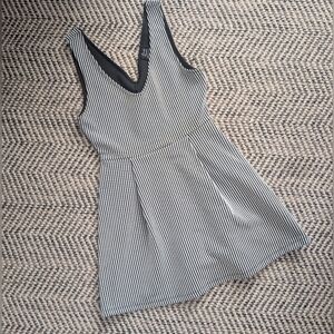 Zara Mini Dress - Striped And Ribbed